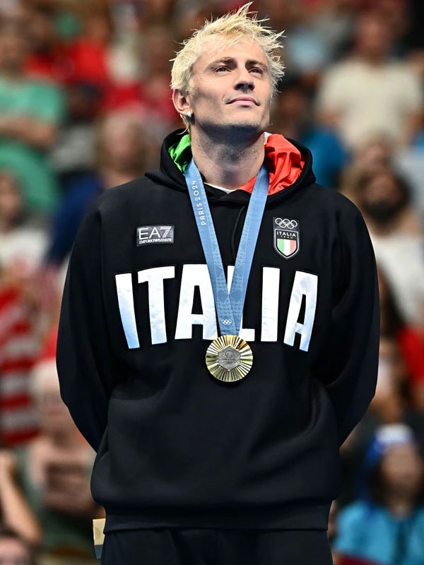 2024 Italy Olympic Black Fleece Pullover Hoodie