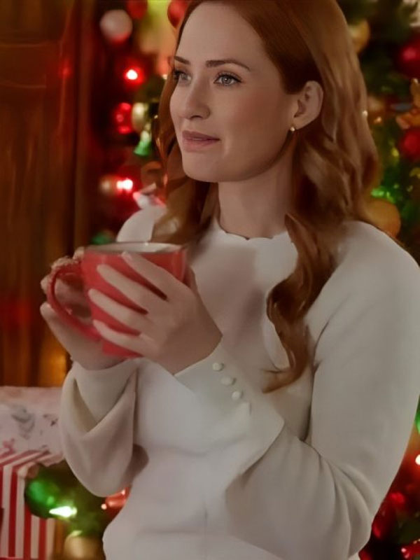2024 Twas the Text Before Christmas Merritt Patterson White Sweater