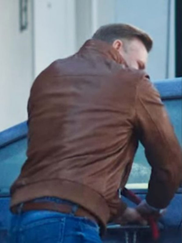 A Christmas Less Traveled 2024 Brown Leather Jacket