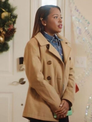 A Christmas Miracle Adi Benson Beige Cotton Coat