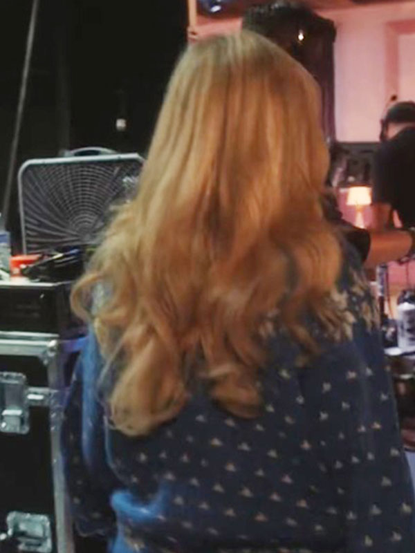 A Nonsense Christmas with Sabrina Carpenter 2024 Blue Wool Sweater