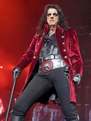 Alice Cooper Red Coat In Velvet