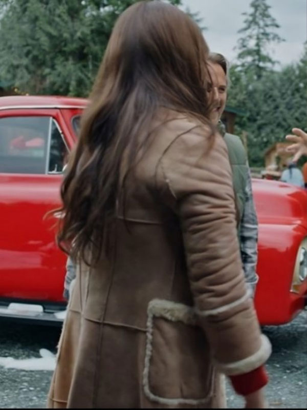 All I Need For Christmas 2024 Mallory Jansen Pink Shearling Coat