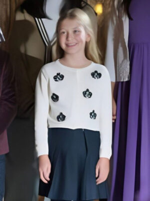 All I Need For Christmas Kate Whiddington White Floral Cardigan