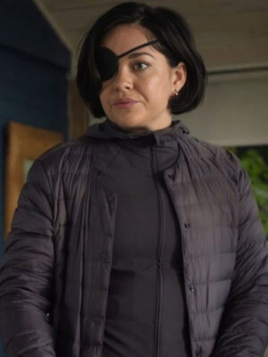 Bad Sisters 2024 Sarah Greene Purple Puffer Jacket