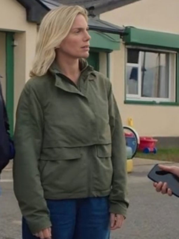 Bad Sisters S02 Eva Birthistle Green Cotton Jacket