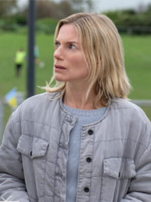 Bad Sisters S02 Eva Birthistle Grey Denim Jacket