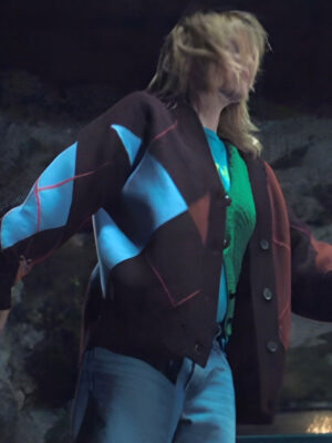 Bad Sisters S02 Eva Garvey Argyle Knitted Cardigan
