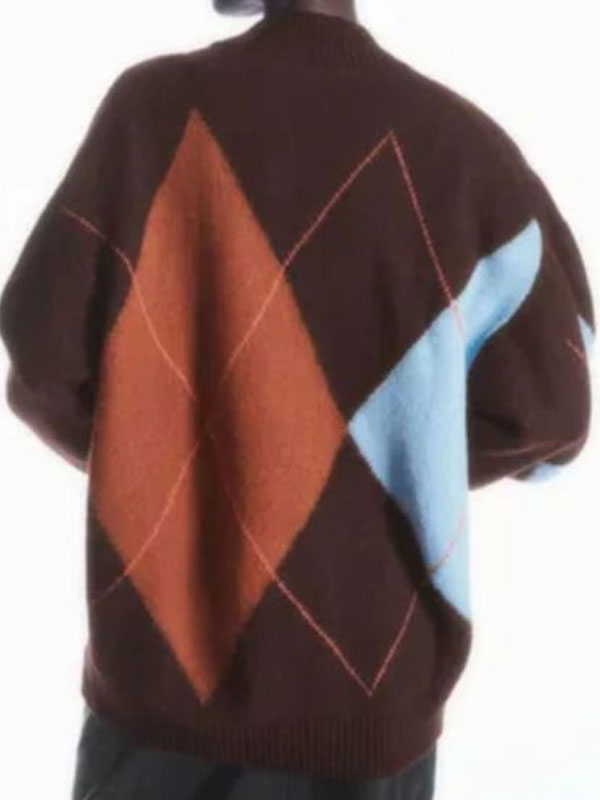 Bad Sisters S02 Eva Garvey Argyle Knitted Cardigan