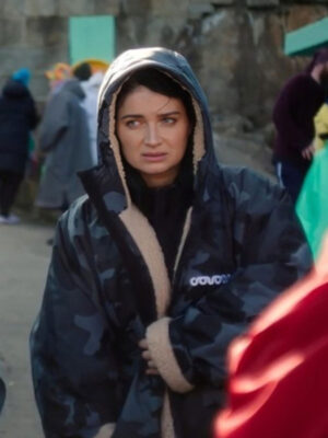 Bad Sisters S02 Eve Hewson Camo Zipper Hooded Jacket