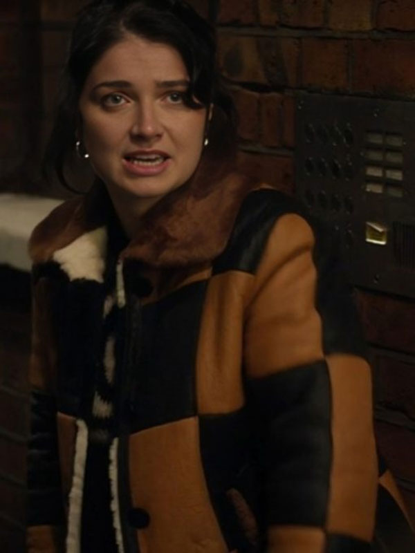 Bad Sisters S02 Eve Hewson Leather Shearling Bomber Jacket