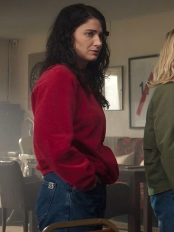 Bad Sisters S02 Eve Hewson Red Wool Sweater