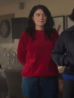 Bad Sisters S02 Eve Hewson Red Wool Sweater