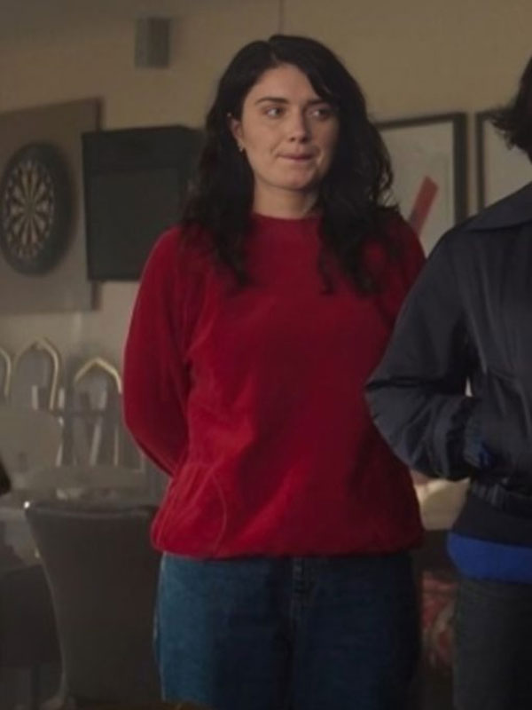 Bad Sisters S02 Eve Hewson Red Wool Sweater