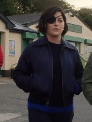 Bad Sisters S02 Sarah Greene Blue Zipper Jacket