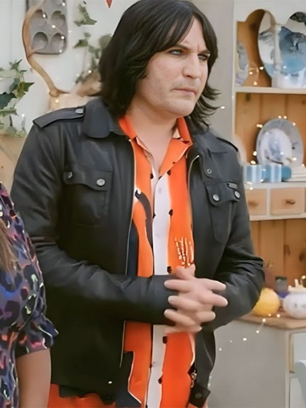 Bake Off S15 Noel Fielding Black Leather Jacket