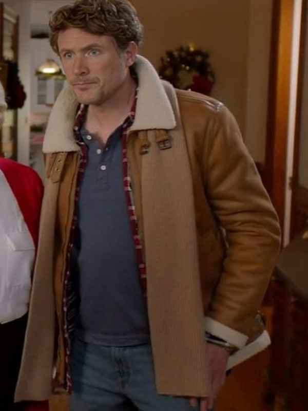 Believe In Christmas John Reardon Brown Leather Jacket