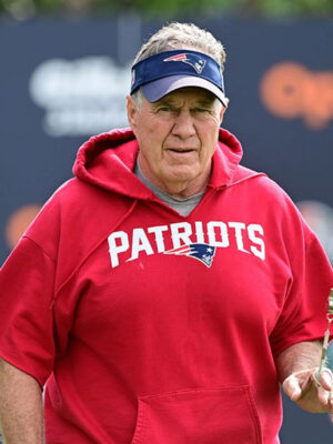 Bill Belichick Red Fleece Hoodie
