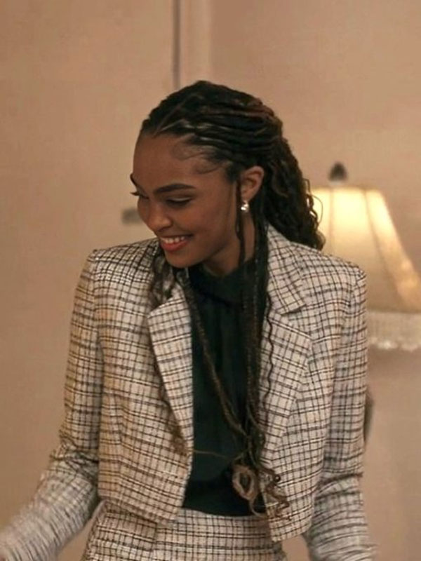 Brewster’s Millions China Anne McClain White Plaid Blazer