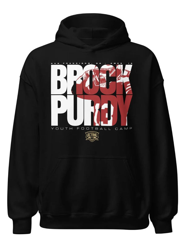 Brock Purdy Football Black Pullover Hoodie