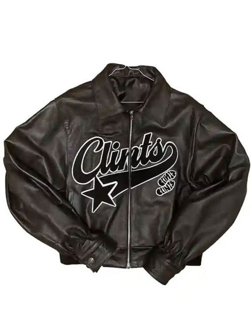 Bully Clints Black Zipper Leather Jacket
