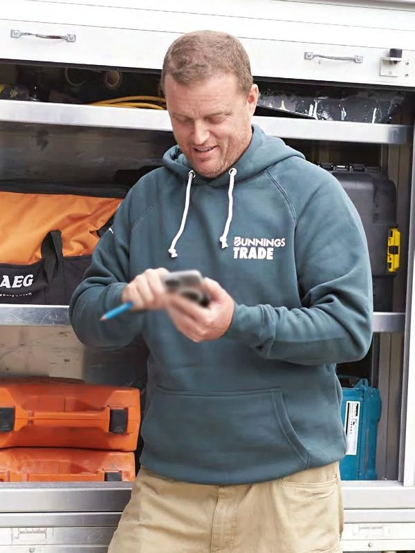 Bunnings Trade Green Fleece Pullover Hoodie