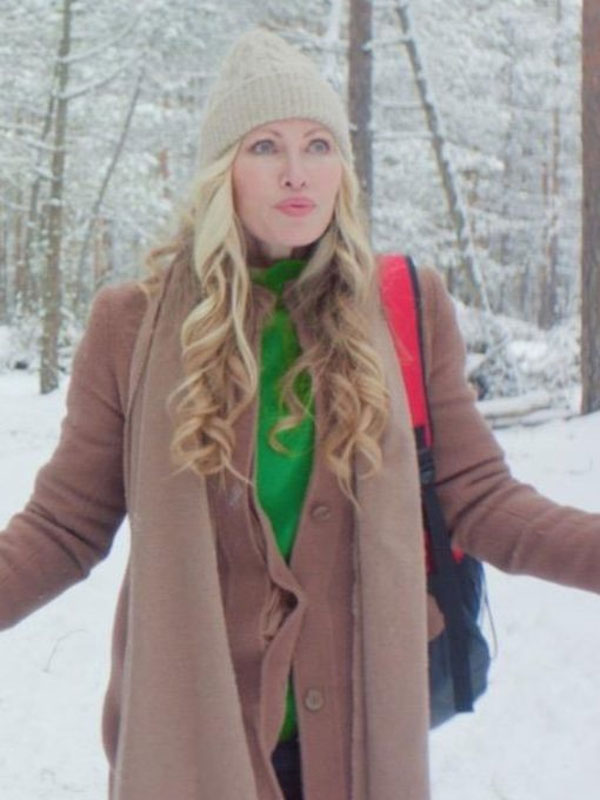 Caprice Bourret A European Christmas Brown Trench Wool Coat