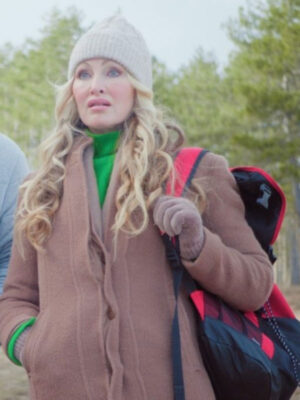 Caprice Bourret A European Christmas Brown Trench Wool Coat