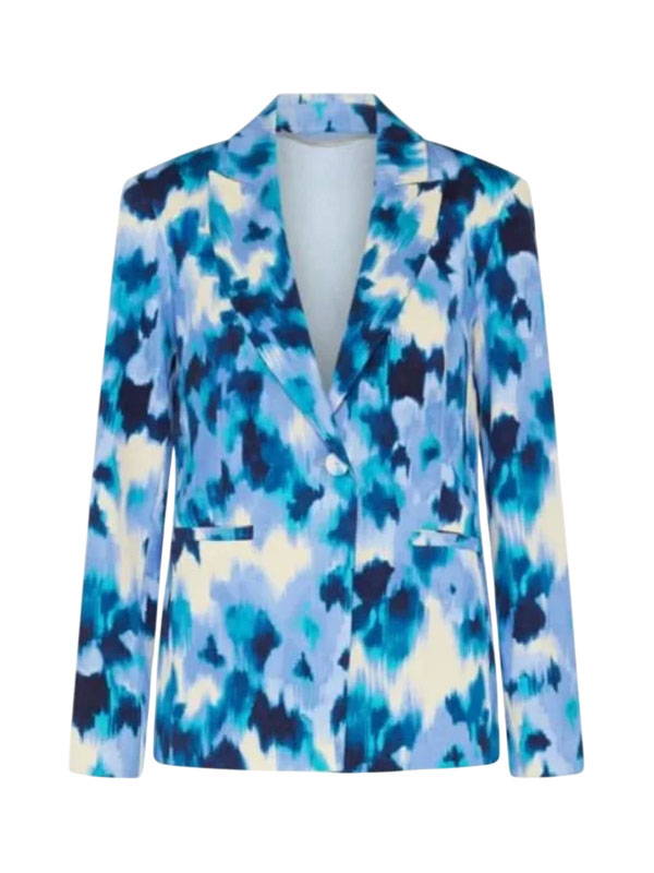 Carrie Preston Elsbeth S02 Blue Printed Blazer