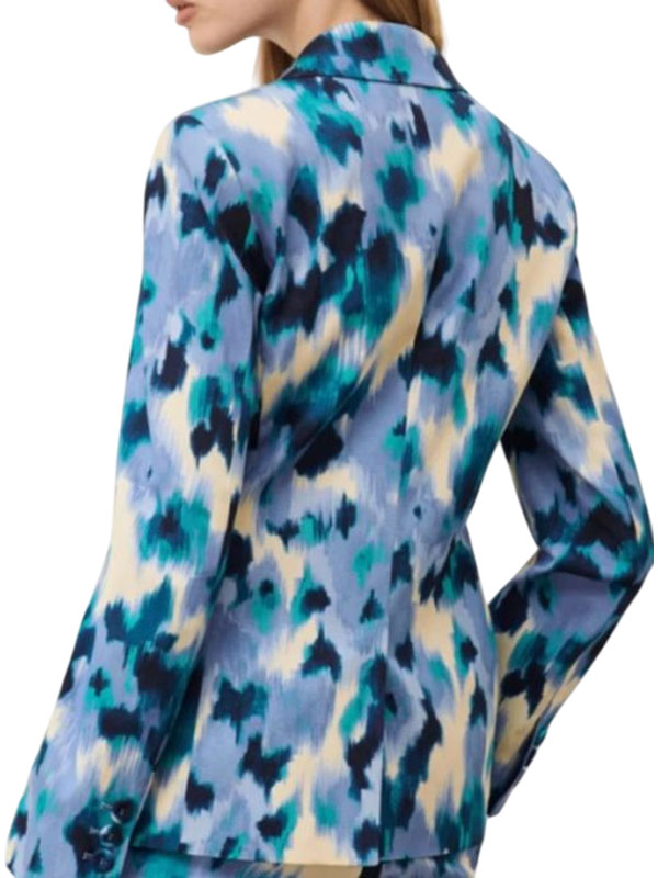 Carrie Preston Elsbeth S02 Blue Printed Blazer