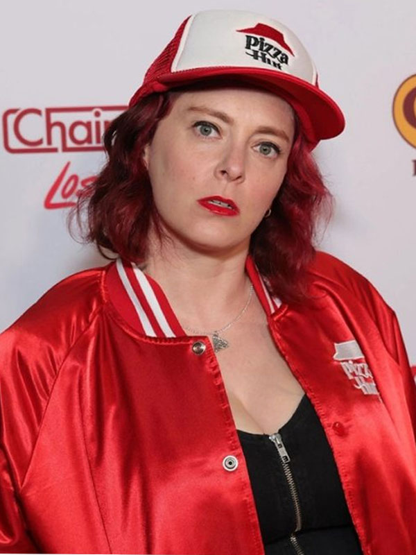 ChainFEST Rachel Bloom Red Bomber Jacket
