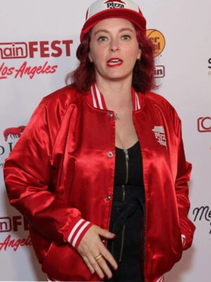 ChainFEST Rachel Bloom Red Bomber Jacket