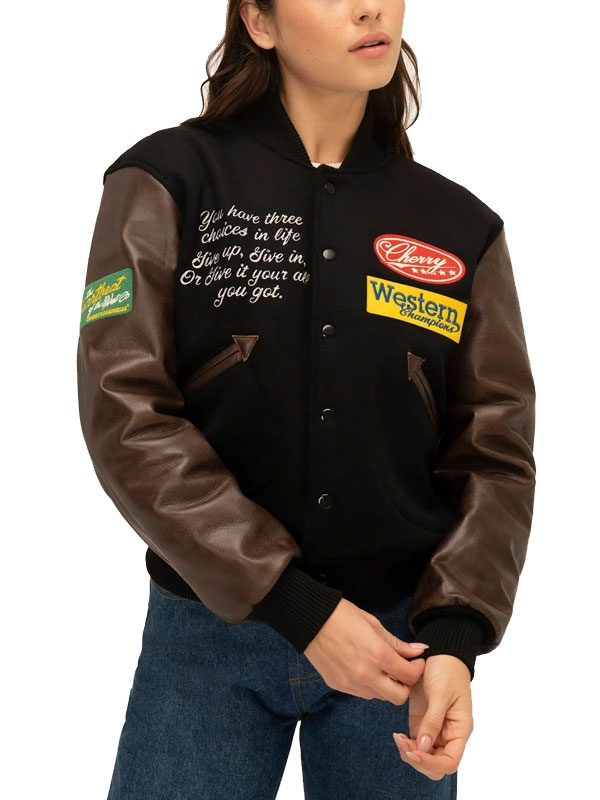 Cherry Rodeo Champ Wool Varsity Jacket