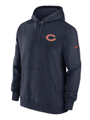 Chicago Bears Sideline Club Blue Pullover Hoodie