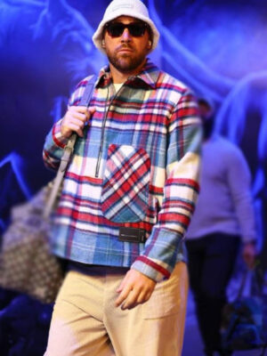 Chief vs Panthers Travis Kelce Plaid Wool Jacket