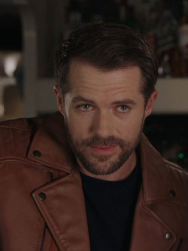 Christmas At Plumhill Manor Kyle Pryor Brown Leather Jacket