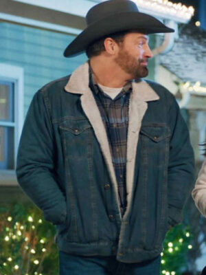 Christmas On The Ranch 2024 Houston Rhines Blue Denim Jacket