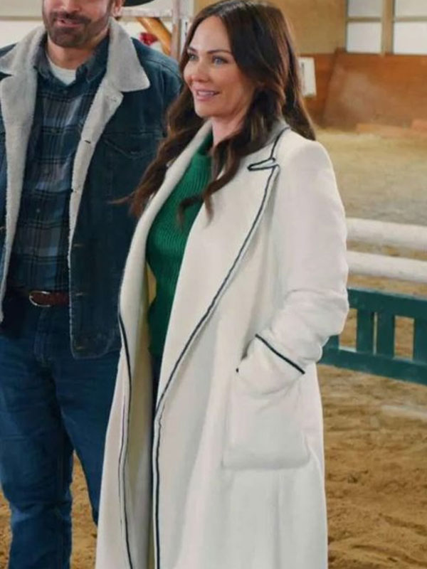 Christmas on the Ranch 2024 Jade Harlow White Wool Coat