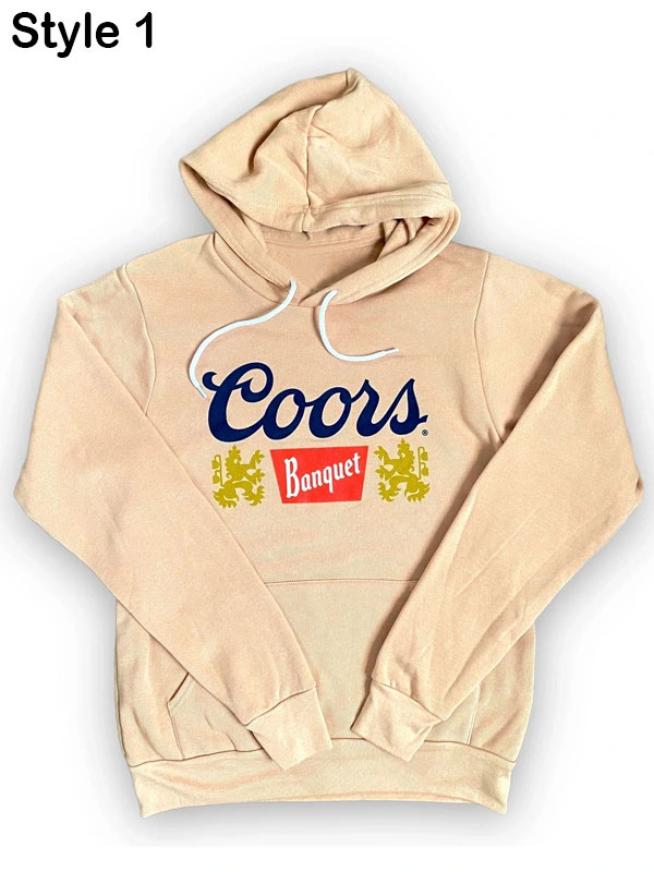 Coors Banquet Oversized Begie Pullover Hoodie
