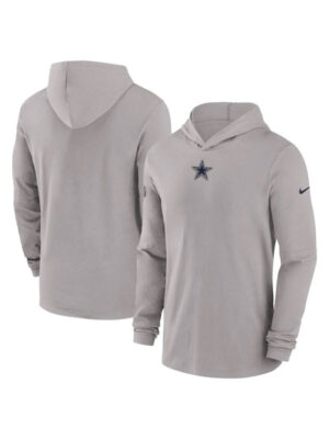 Dallas Cowboys Gray Sideline Grey Pullover Hoodie
