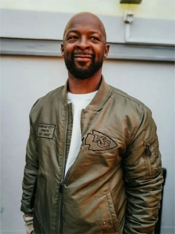 Dante Hall Kansas City Chiefs Military Green Bomber Jacket