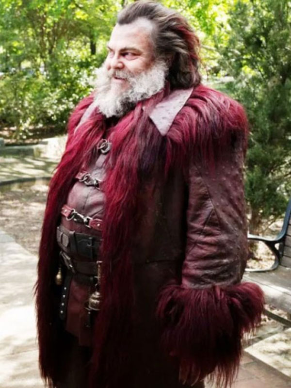 Dear Santa 2024 Jack Black Maroon Leather Coat