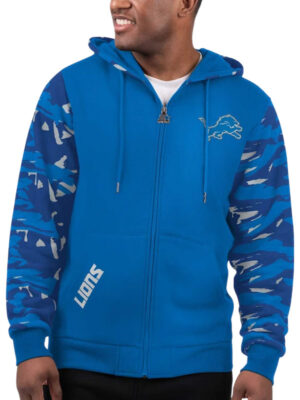 Detroit Lions  Thursday Night Blue Zipper Hoodie