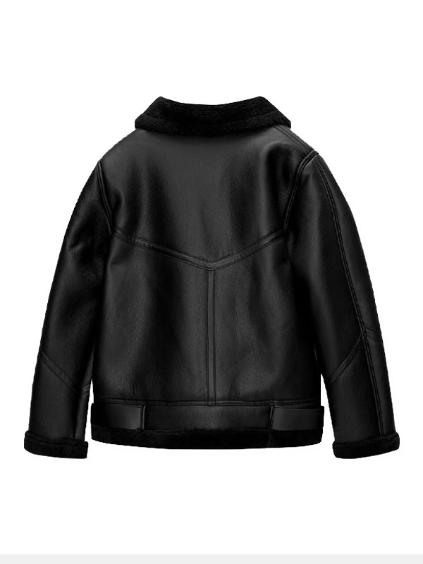 Double-sided Black Zipper leather jacket