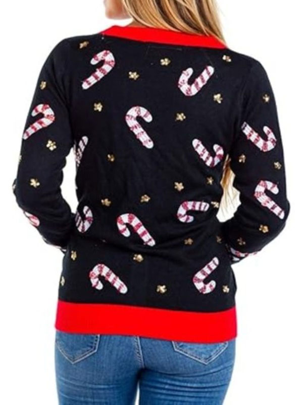 Elsbeth Carrie Preston Candy Cane XMAS Fleece Cardigan