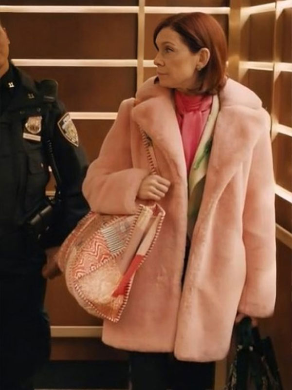 Elsbeth S02 Carrie Preston Fur Pink Coat