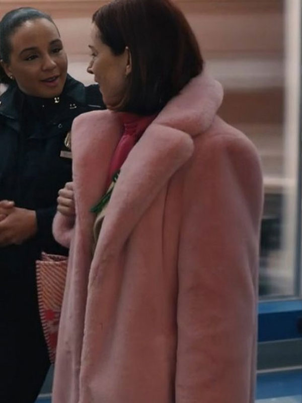 Elsbeth S02 Carrie Preston Fur Pink Coat