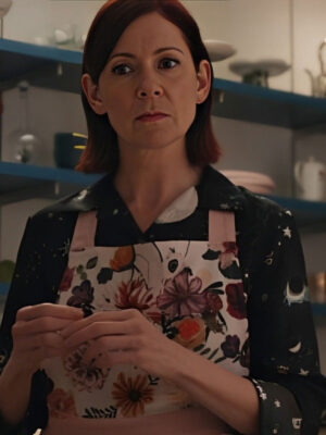Elsbeth S02 Carrie Preston Stars Moon Silk Black Shirt