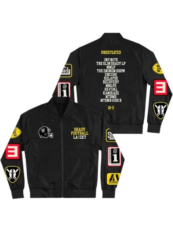 Eminem Shady Football Lightweight Bomber Zipper Jacket