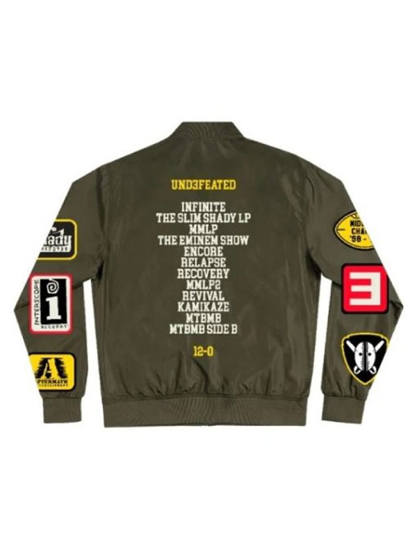 Eminem Shady Football Lightweight Bomber Zipper Jacket